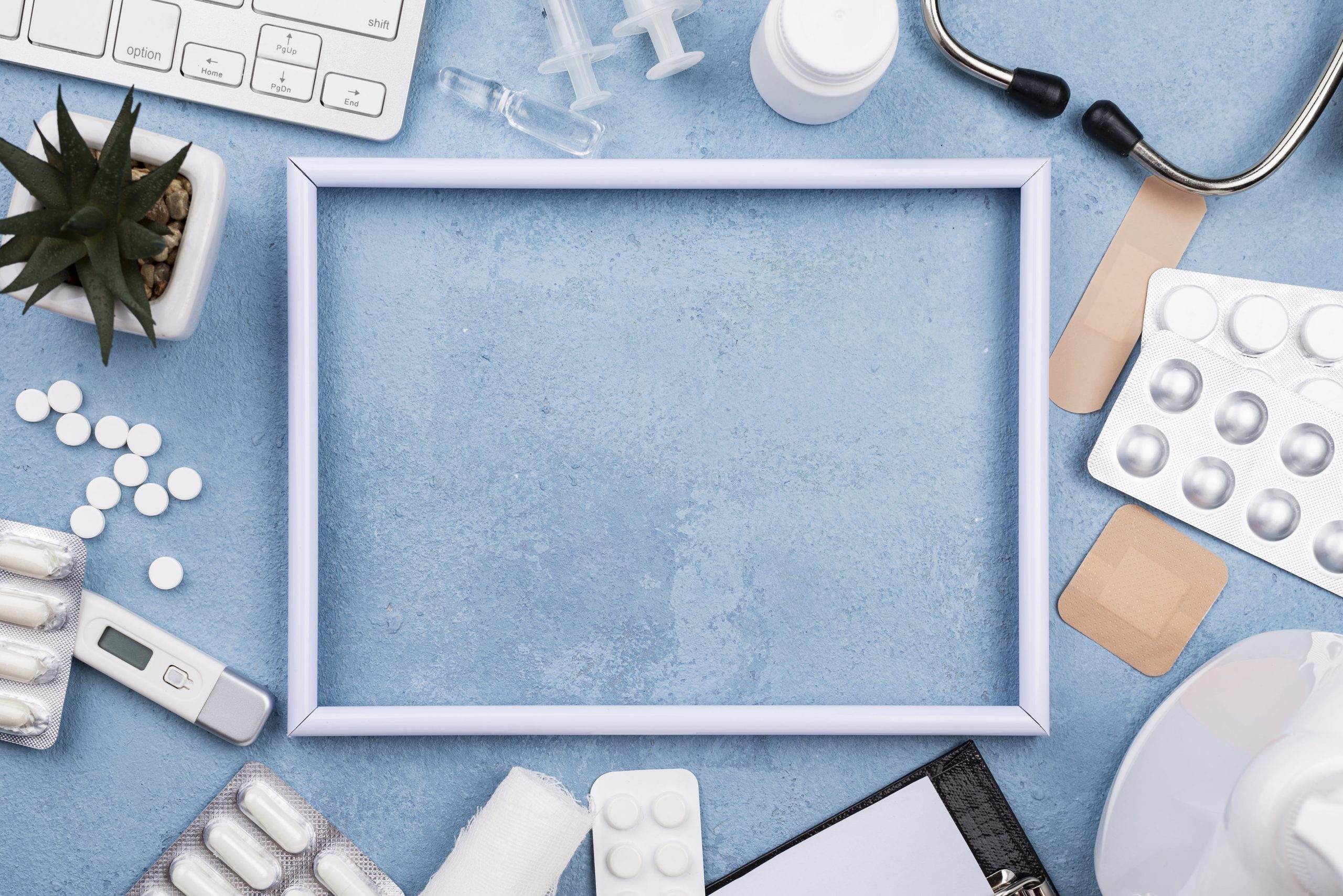 top-view-arrangement-medical-objects-with-empty-frame (1) (1)